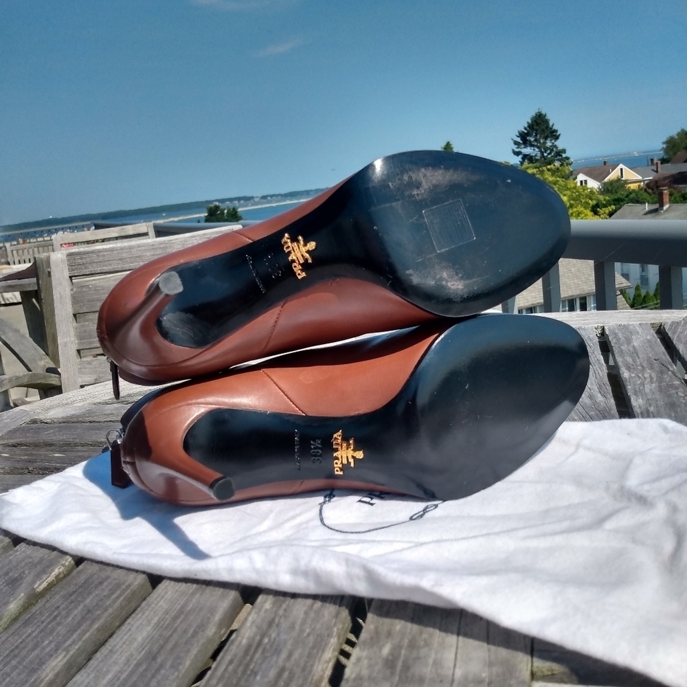 NEW, Prada Calfskin Stiletto Back Zip Booties - Picture 8 of 16